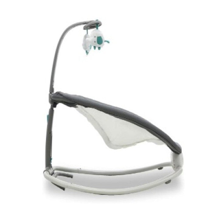 Pachet Bebe 2 în 1: Balansoar cu Vibrații Mastela + Set Diversificare 10 Piese Silicon | Relaxare și Hrănire Sigură