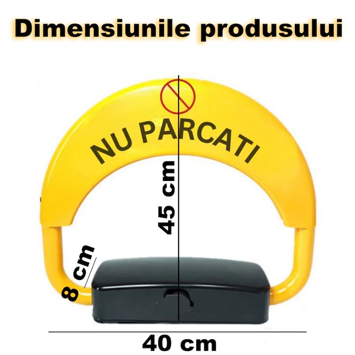 Pachet AT PERFORMANCE®, Parcare Inteligentă: Blocator Automat Loc + Parasolar Auto Pliabil UV – Siguranță și Protecție Completă Pentru Mașina Ta