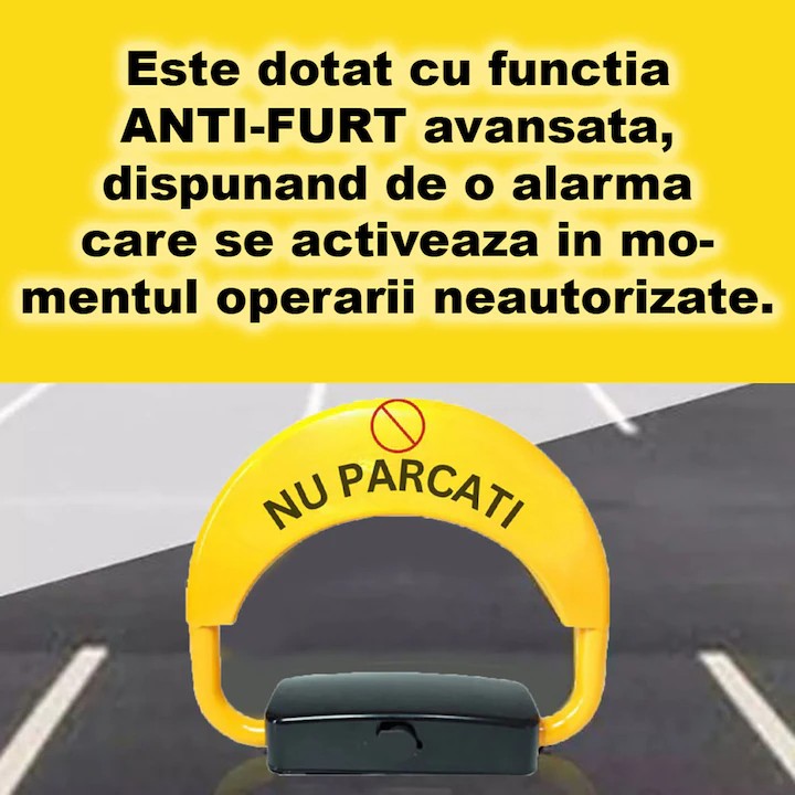 Pachet AT PERFORMANCE®, Parcare Inteligentă: Blocator Automat Loc + Parasolar Auto Pliabil UV – Siguranță și Protecție Completă Pentru Mașina Ta