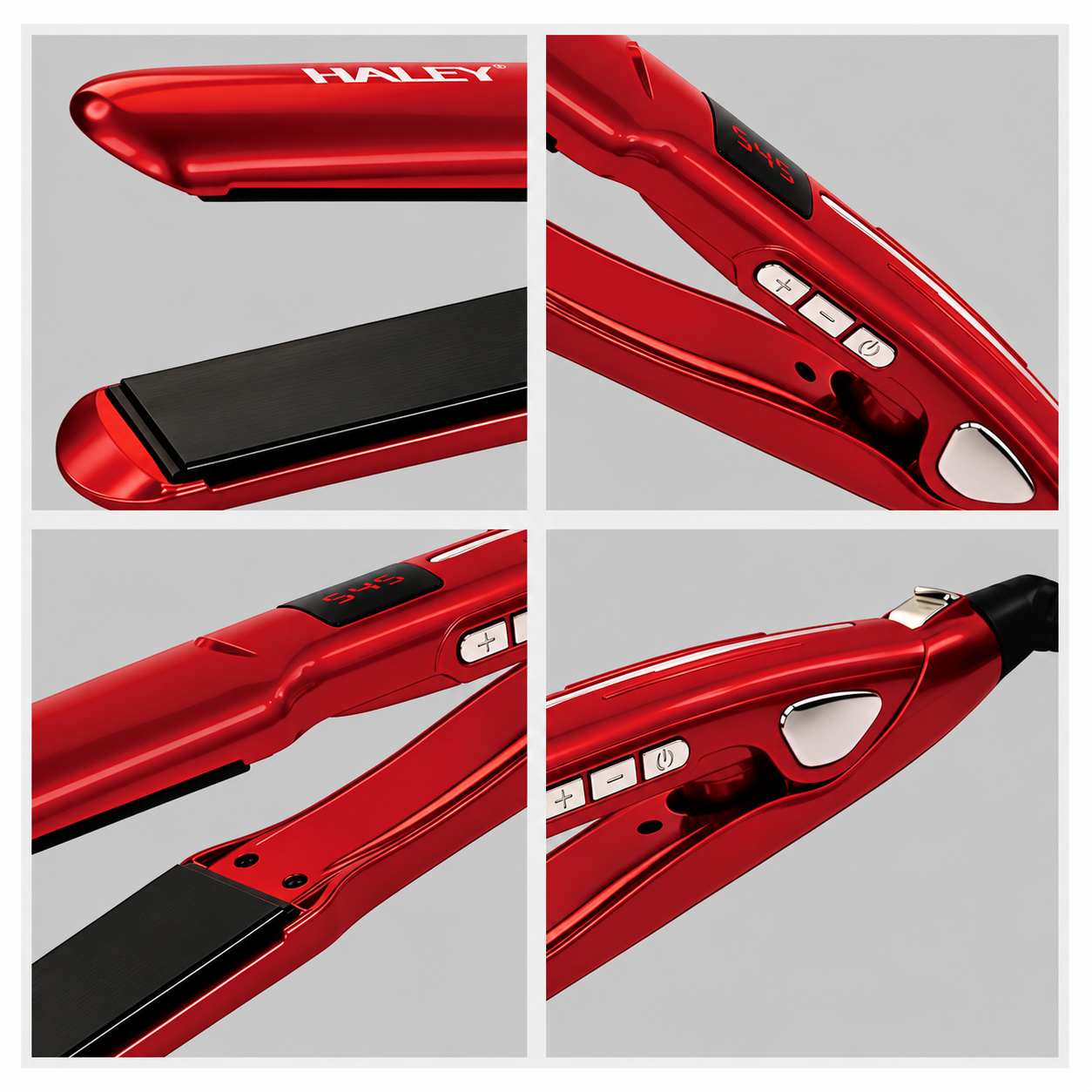 Placă de Îndreptat Părul HALEY HY-3023, 60W, Încălzire Rapidă, Modelare de Lungă Durată, Design Unic, Hair Straightener