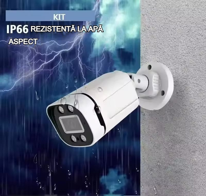 Kit supraveghere video AHD, AT PERFORMANCE®, Full HD - NVR si 4 camere exterior 5MP full HD 1080P