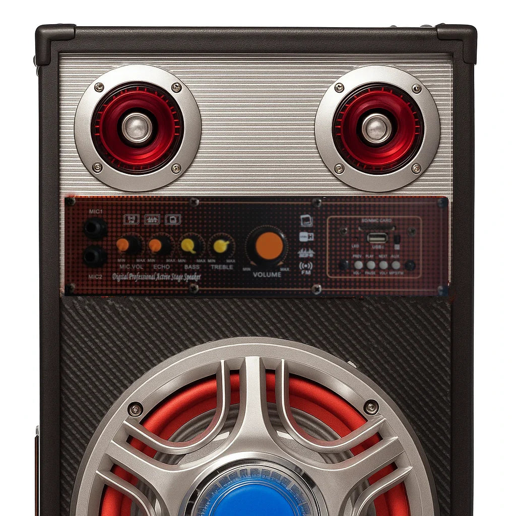 Boxe Audio Profesionale Ailiang ATP813-DT 500W cu Bluetooth, Karaoke, LED Bass și Telecomand