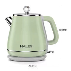 Ceainic Electronic de Apă HALEY, 2,5L, 1800W, Fierbător, Oțel Inoxidabil, Verde