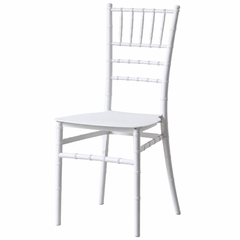 Set 6 Scaune Elegante AT PERFORMANCE®, Policarbonat Rezistent la Umiditate, Spătar Decorativ, Fără Brațe, Alb, 38 x 37 x 88.5 cm