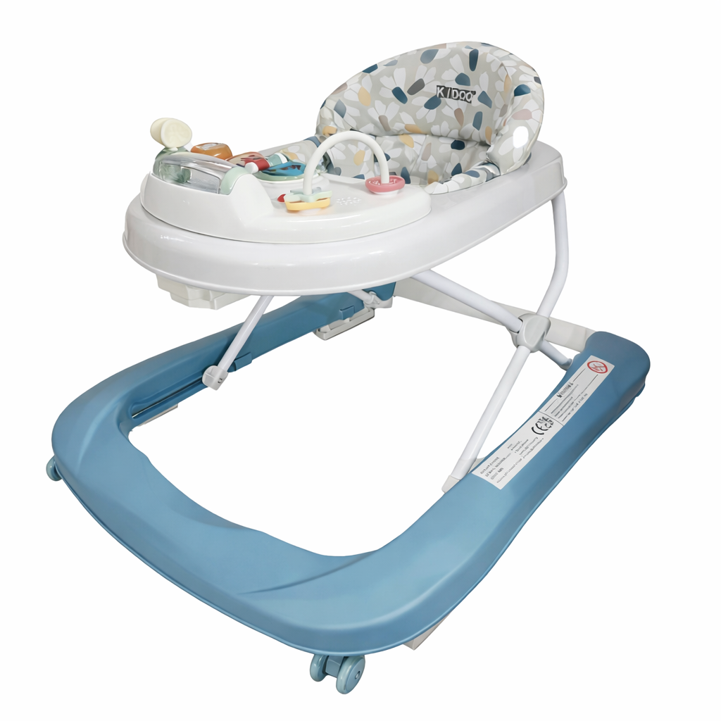Premergător bebe KIDDO Baby Walker W1246UR2, cu jucării și muzică, 6–18 luni, Albastru