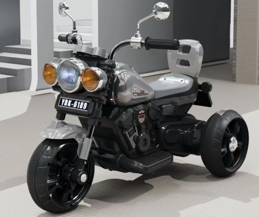 Tricicletă electrică pentru copii Harley, cu baterii, 3 roți, licențiată, 1x motor, Baterie de 12 V
