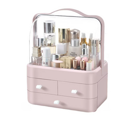 Organizator de depozitare cosmetice, AT PERFORMANCE®, Cutie sertar pentru vitrina cu maner pentru baie, dressing, dormitor, suport pentru machiaj