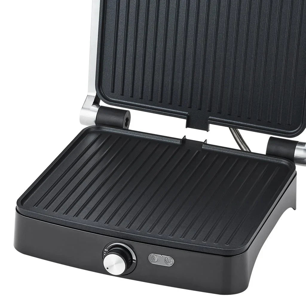 Grill Electric Haley HY-8609, 2000W, Plăci Antiaderente, Deschidere 180°