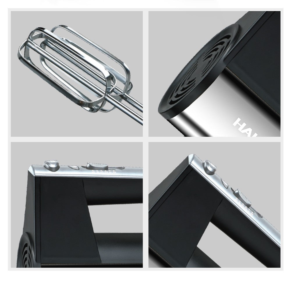 Mixer de Mână din Inox HALEY 500W – 5 viteze, silențios, motor puternic, accesorii incluse