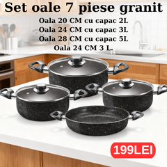SET OALE antiaderent 7 piese GRANIT