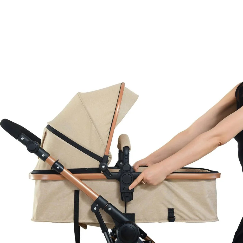 Cărucior 3 în 1 KIDOO – auto i-Size, landou, scaun sport și scoică auto. Suspensii, pliere rapidă, copertină extensibilă, centură 5 puncte. Ideal 0–36 luni. Sistem complet pentru părinți.