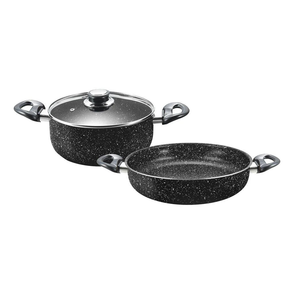 Set Oale Granit Antiaderent AT Performance Royal MN-322, 7 Piese, Marble Non-Stick
