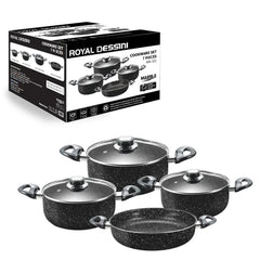 Set Oale Granit Antiaderent AT Performance Royal MN-322, 7 Piese, Marble Non-Stick