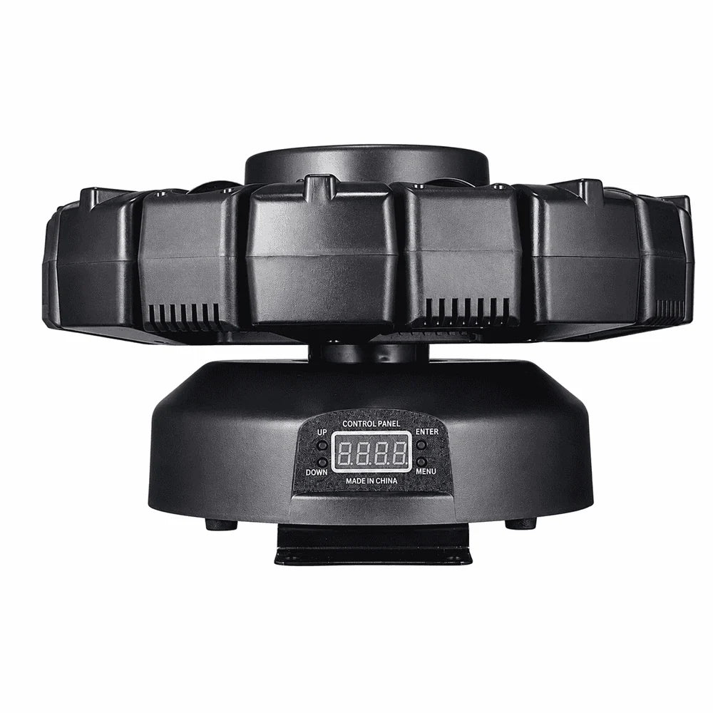 Moving Head Profesional RGBW cu Laser Roșu, Stroboscop, 8×10W + 8×3W LED, DMX512 26 Canale, Sound Active, Auto, Master/Slave și Telecomandă
