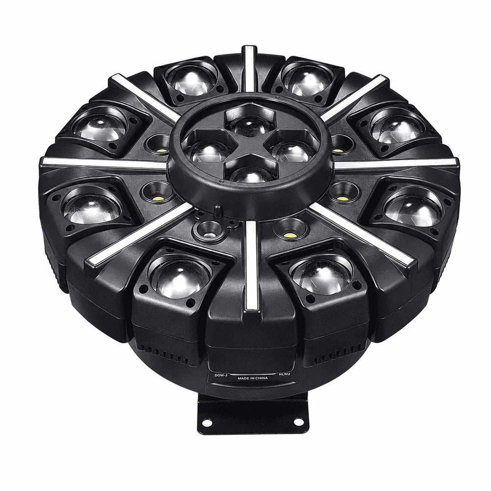 Moving Head Profesional RGBW cu Laser Roșu, Stroboscop, 8×10W + 8×3W LED, DMX512 26 Canale, Sound Active, Auto, Master/Slave și Telecomandă