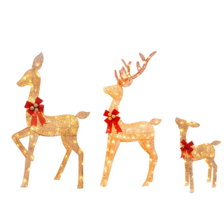 Decoratiune de Craciun, At Performance, Set Reni Potrivit pentru utilizare in interior si exterior