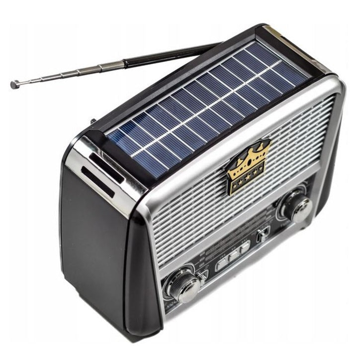 Radio Portabil Golon RX-BT455S cu Bluetooth, USB/SD, Panou Solar și Lanternă