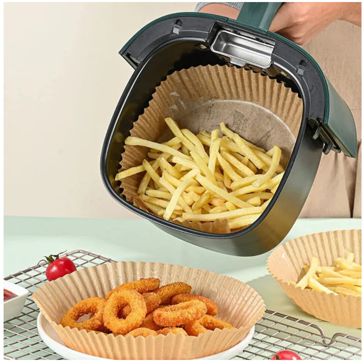 Set 50 Hartii de Copt pentru Friteuza, At Performance, 16 x 4.5 cm, Unica Folosinta, Maro