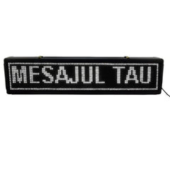 Reclama Luminoasa 70 x 20 cm, LED alb, Vizualizare 120°, Negru, afisaj mesaj programabil, exterior