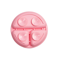 Set 6 piese din silicon fara BPA, AT PERFORMANCE®, de diversificare a hranei pentru bebelusi, 6+ luni, cu Bol, Farfurie, Cana cu pai Lingurita, Furculita, Bavetica Roz