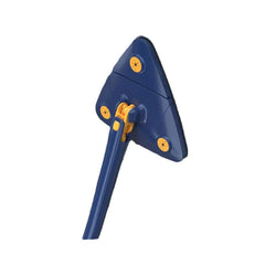 Mop triunghi extensibi At Performance, curata suprafete multiple gresie, podea, pereti, 360° de rotatie, Maner Telescopic, Albastru