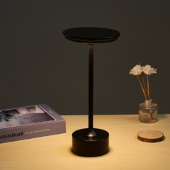Lampa Led din metal, pentru Restaurante, Mese, Hoteluri, Birouri, reincarcabila prin USB, cu touch, Negru