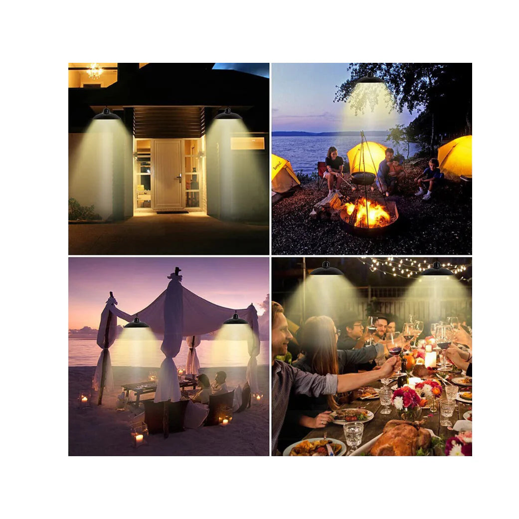 2 Lampi cu incarcare solara, AT PERFORMANCE®, telecomanda, lumina alb rece