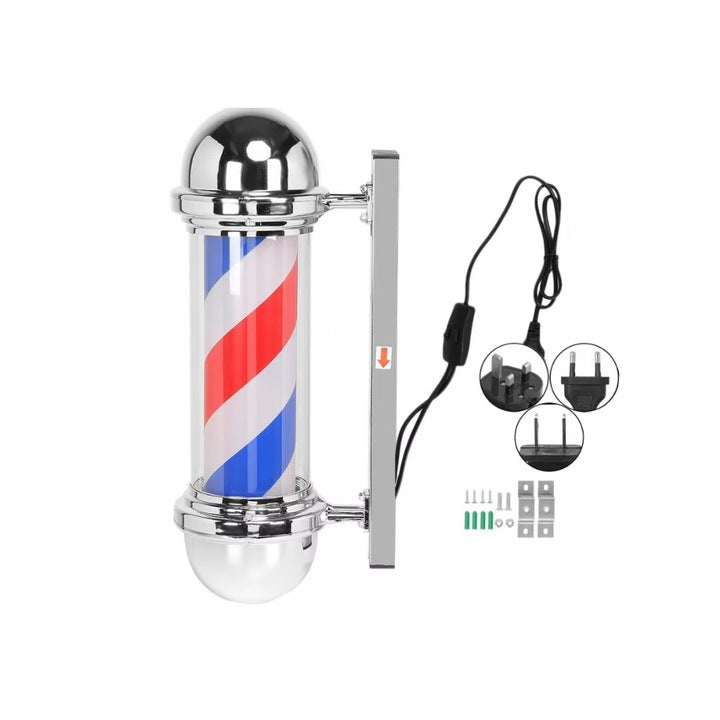 Reclama luminoasa frizerie, barber shop, Barber Pole, 99 x 25 x 20, Rosu/Alb/Albastru