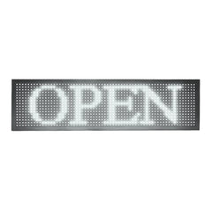 Reclama Luminoasa AT PERFORMANCE 200 x 40 cm, LED Alb, Vizualizare 120°, Wi-Fi, Cod QR, Temperatura, Negru, afisaj mesaj programabil, exterior