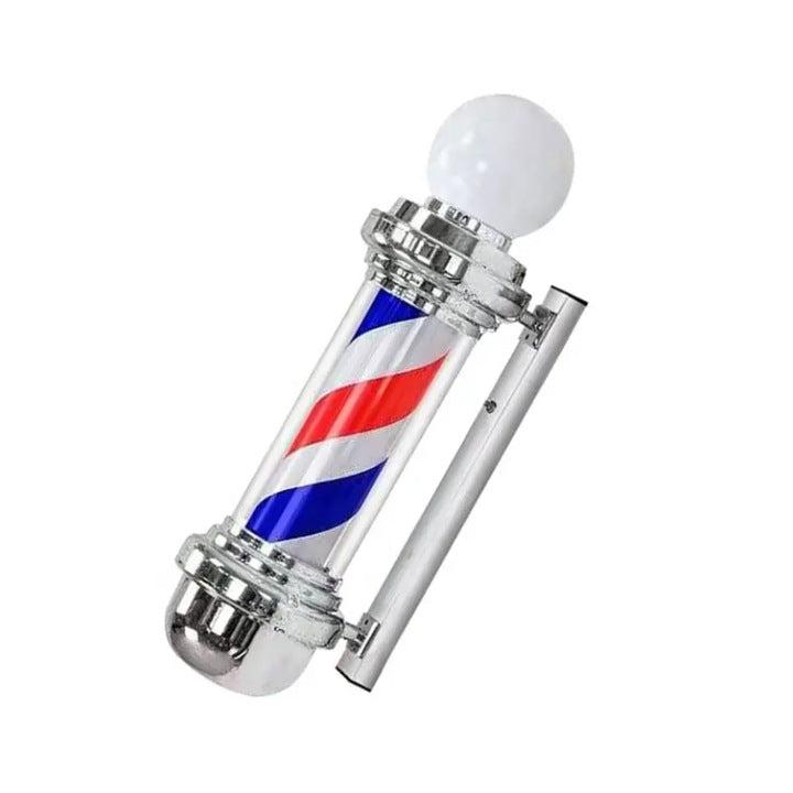 Reclama luminoasa frizerie, barber shop, Barber Pole, 99 x 25 x 20, Rosu/Alb/Albastru