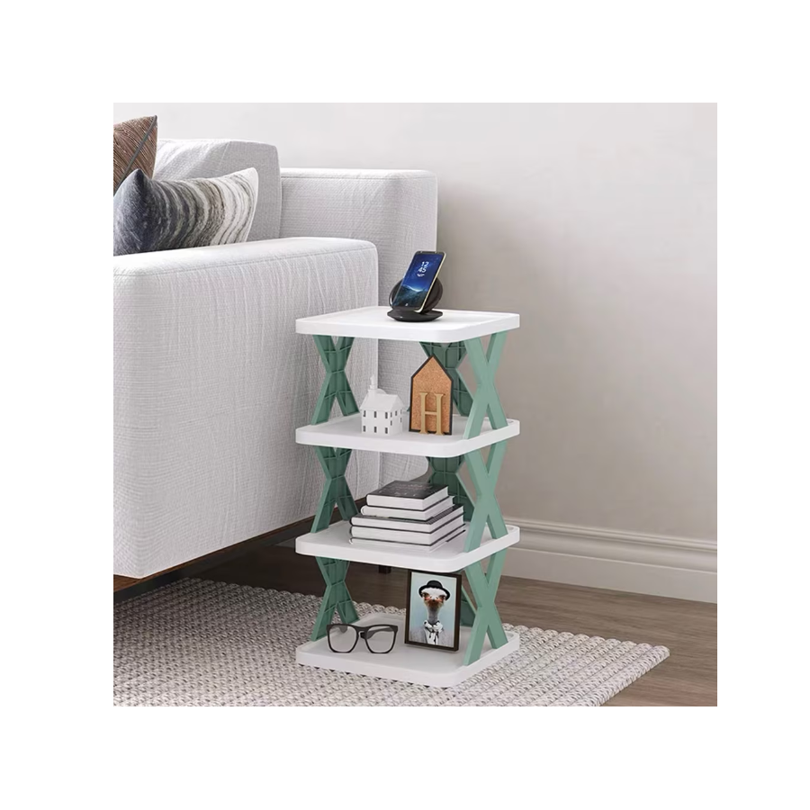 Pantofar, AT PERFORMANCE®, cu 6 rafturi, modular, alb / BLUE