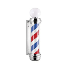 Reclama luminoasa frizerie, barber shop, Barber Pole, 99 x 25 x 20, Rosu/Alb/Albastru
