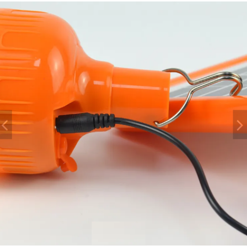 Bec LED, Incarcare Solar, Putere 10W, Exterior, 3 intensitati a luminii, Mod SOS, Luminare intermitenta, Panou Solar 6V, Buton ON/OFF, Incarcare 6 - 10 h, Culoare Portocaliu