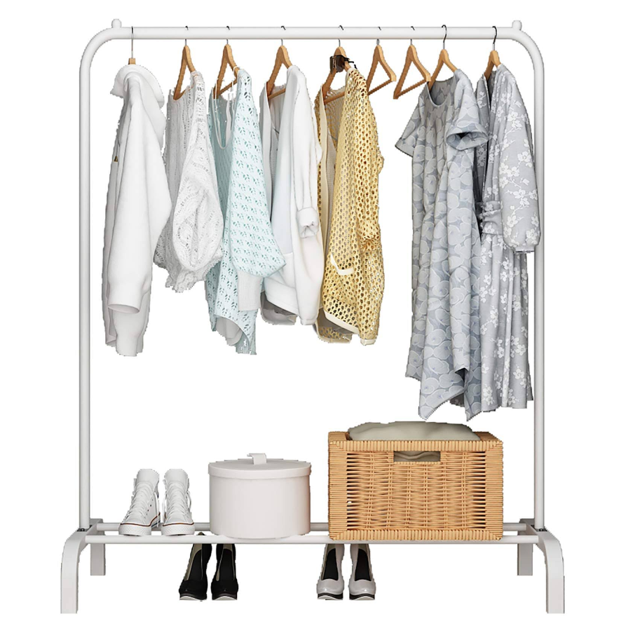 Suport de umerase pentru Haine Si Incaltaminte, AT Performance, 150 x 150 x 45.6 cm, Organizator, Metalic, Alb