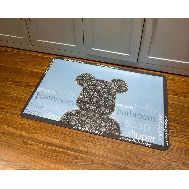 Covor de baie antiderapant, At Performance, Substrat absorbant si uscare rapida, Usor de curatat, Dimensiuni 40 x 60 cm, Calitate Premium, Albastru