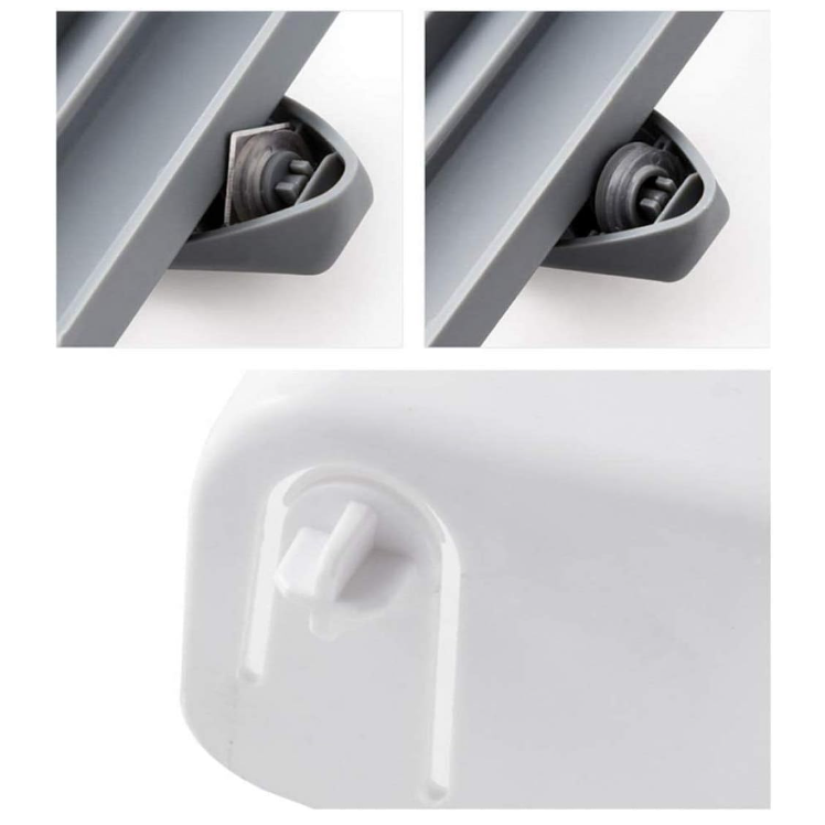 Dozator de Folie Aluminiu, Folie Plastic si Prosoape Hartie, At Performance, 3 in 1, Cutite Incluse si Kit Montaj Perete, 39 x 24 x 10 cm, Alb-gri