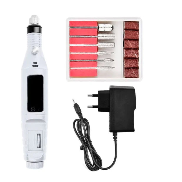 Freza Unghii Semiprofesionala At Performace, 9w, Ideala pentru Manechiura si Pedichiura 3.000-20.000 RPM, Alb