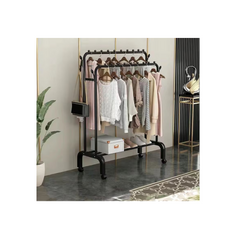 Suport pentru umerase si pantofi, AT PERFORMANCE®, 150 x 110 x 57 cm, Negru