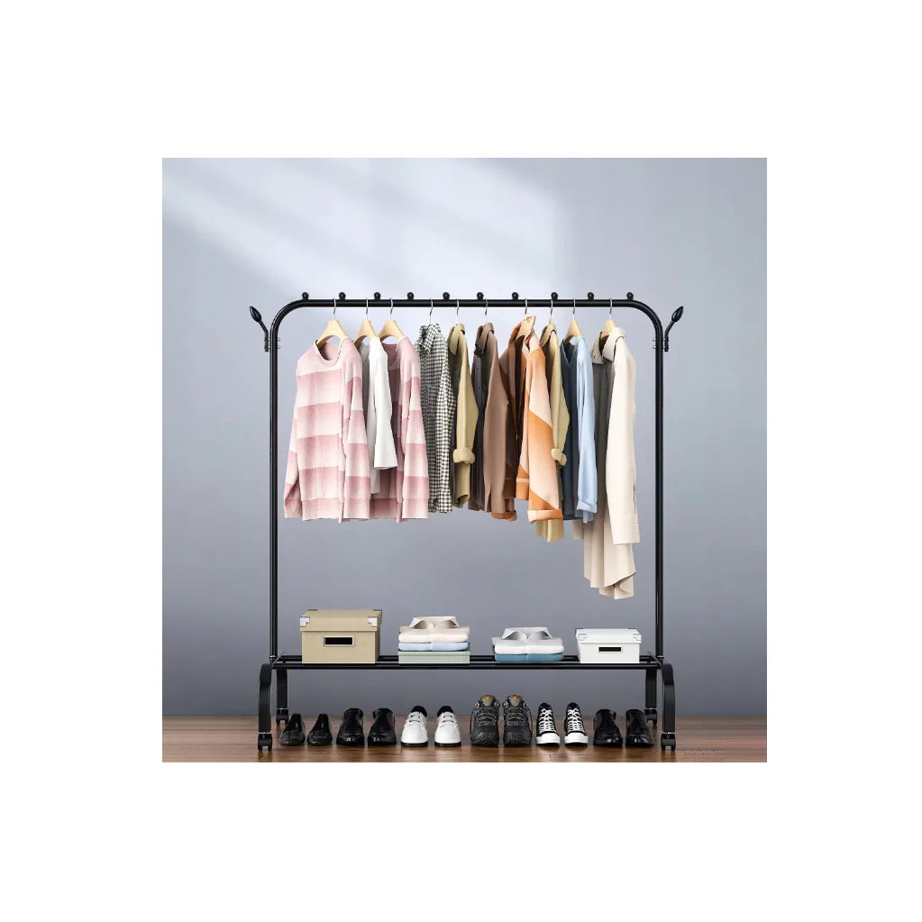 Suport pentru umerase si pantofi, AT PERFORMANCE®, 150 x 110 x 57 cm, Negru