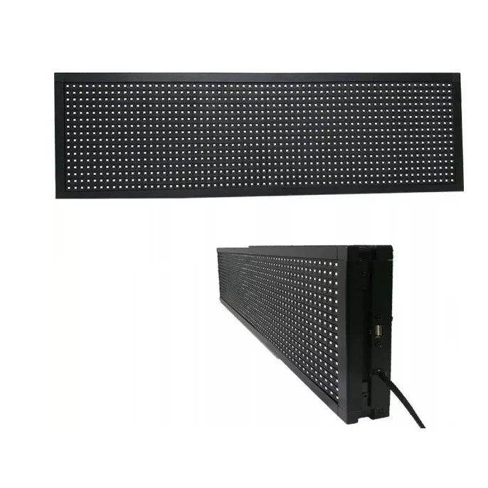 Reclama Luminoasa 70 x 20 cm, LED alb, Vizualizare 120°, Negru, afisaj mesaj programabil, exterior