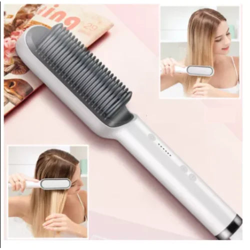 Perie electrica AT PERFORMANCE din ceramica pentru indreptat parul, temperatura reglabila, 5 trepte, max. 190 ° C, pe par uscat fara efect de electrizare