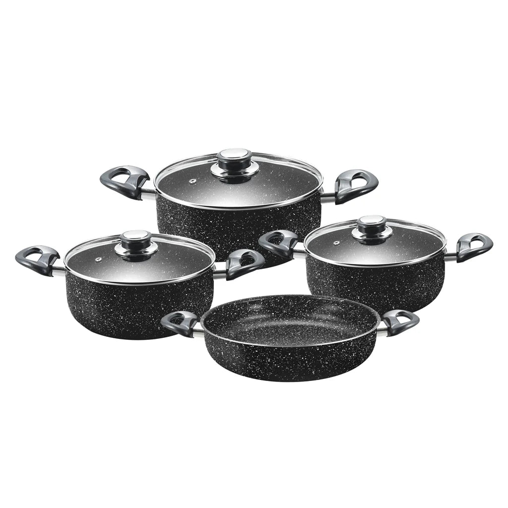 Set Oale Granit Antiaderent AT Performance Royal MN-322, 7 Piese, Marble Non-Stick