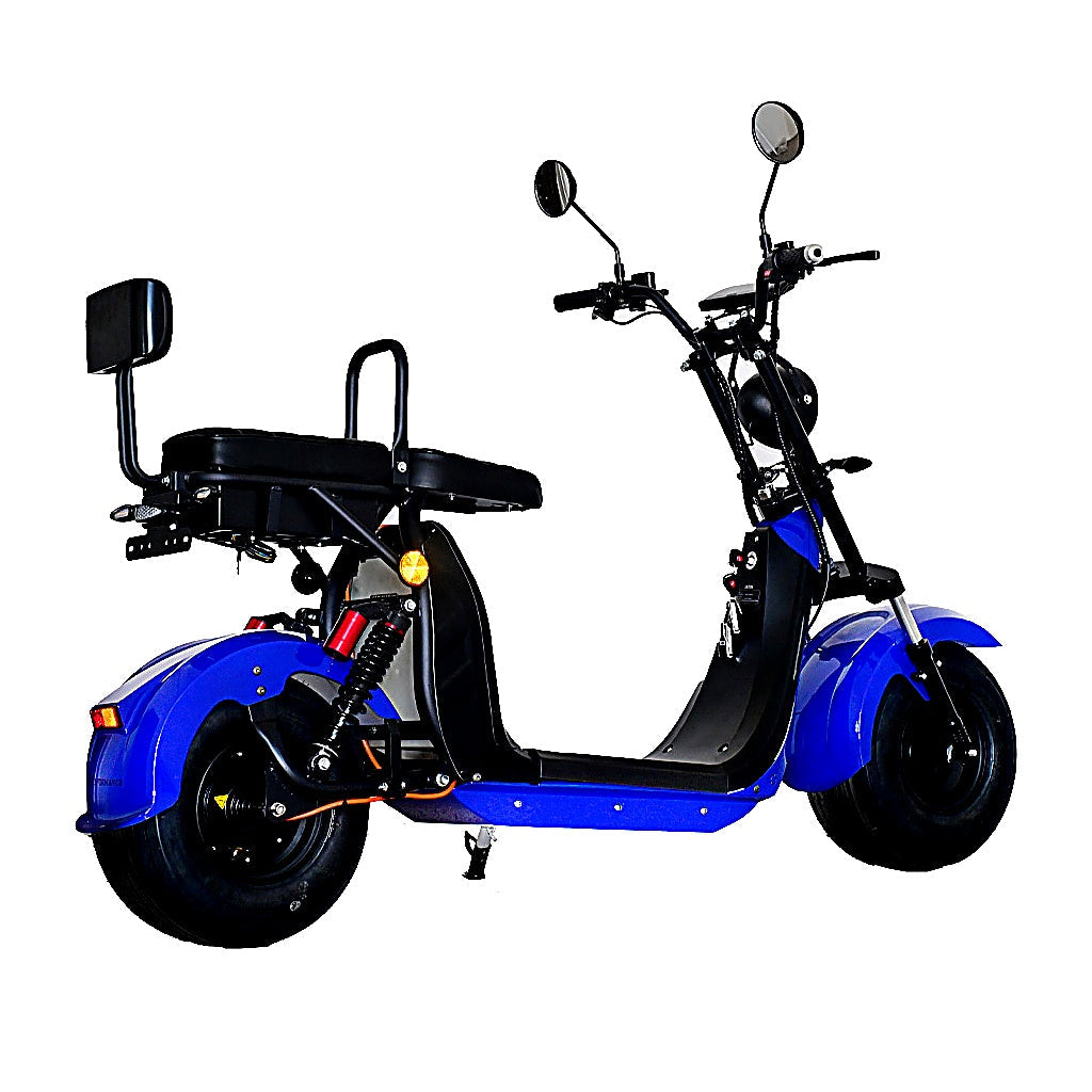 Scuter Electric 2 Persoane, Viteză Limitată 25 km/h – Fără Permis,  Motor 1500W, Baterie 20Ah, Suspensie Hidraulică, COC Inclus