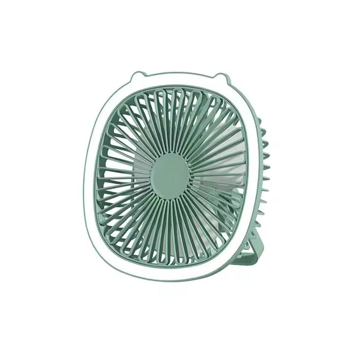 Ventilator AT PERFORMANCE® de Camping Reîncărcabil USB cu Cârlig Pliabil, LED, 3 Viteze, 180° – Portabil și Multifuncțional